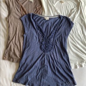 Set of 3 Anthropologie Tops